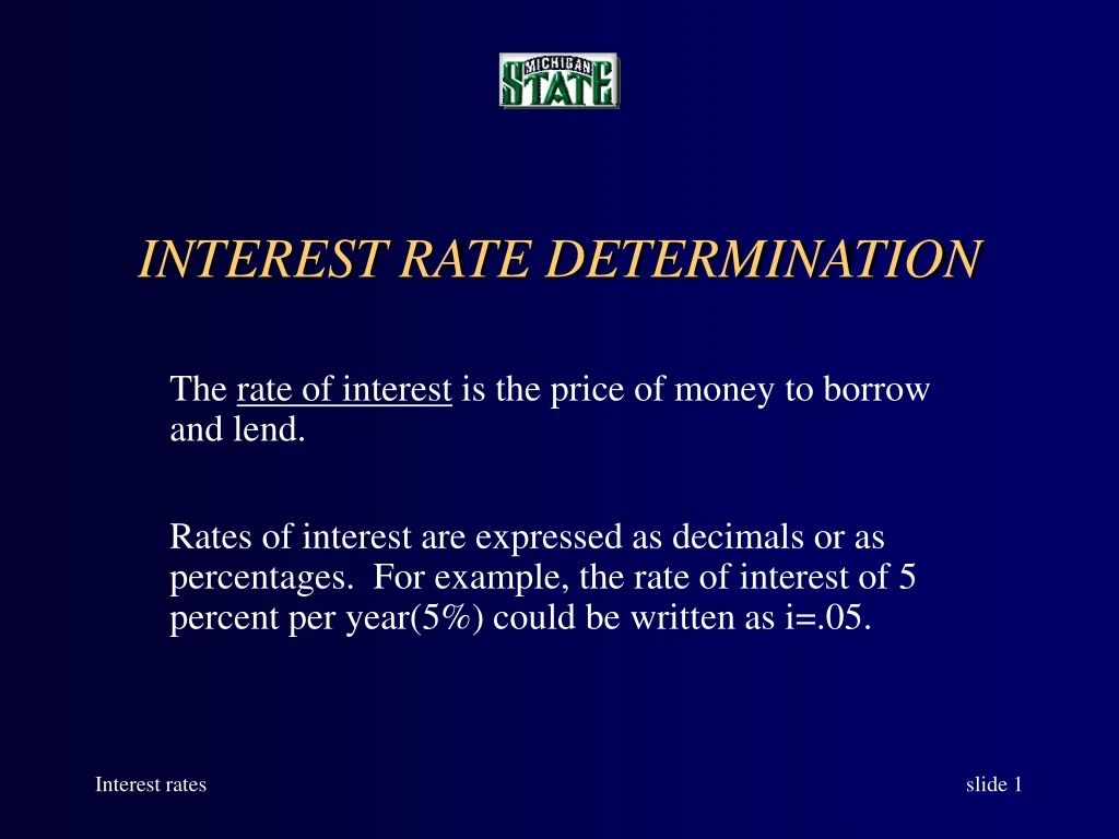 interest rate determination