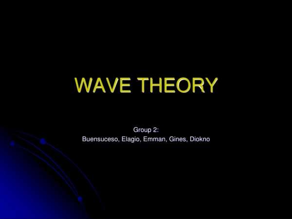 WAVE THEORY