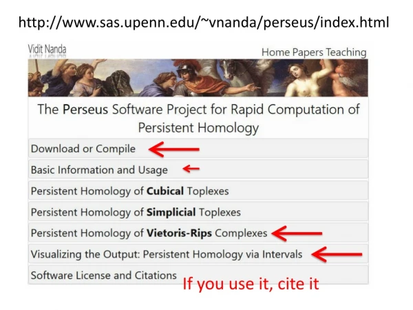 http ://sas.upenn/~vnanda/perseus/index.html