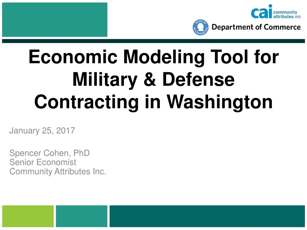 economic modeling tool for military defense contracting in washington
