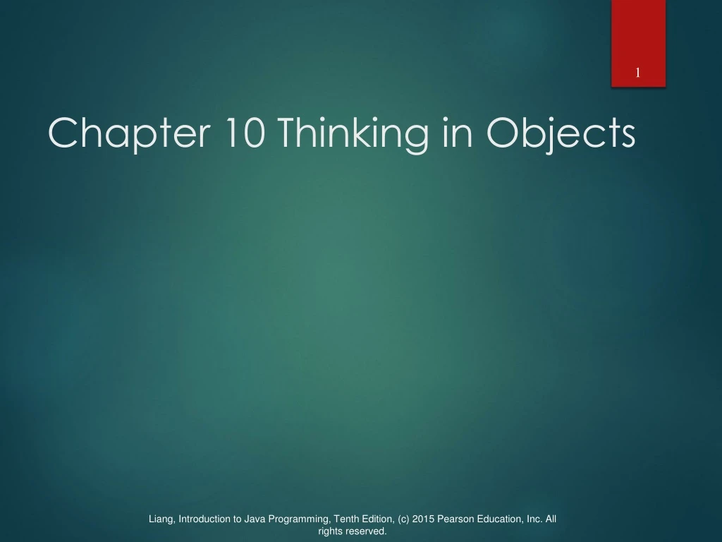 chapter 10 thinking in objects