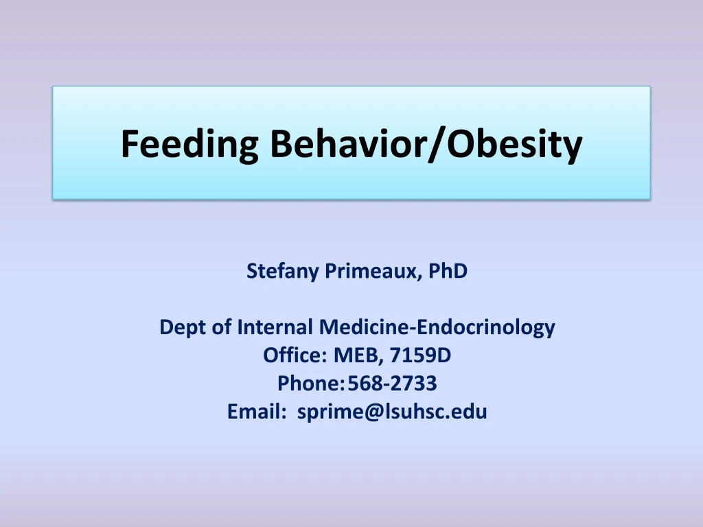 feeding behavior obesity