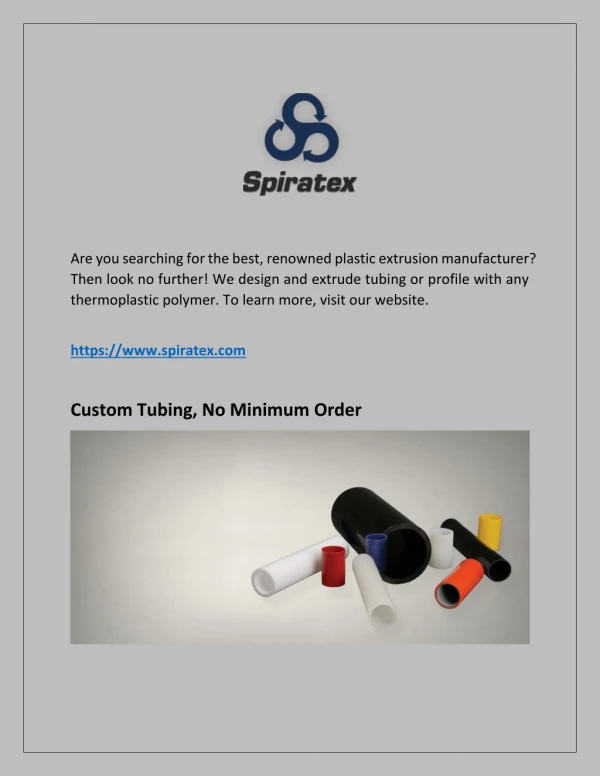 Custom Plastic Extrusion | Spiratex.com