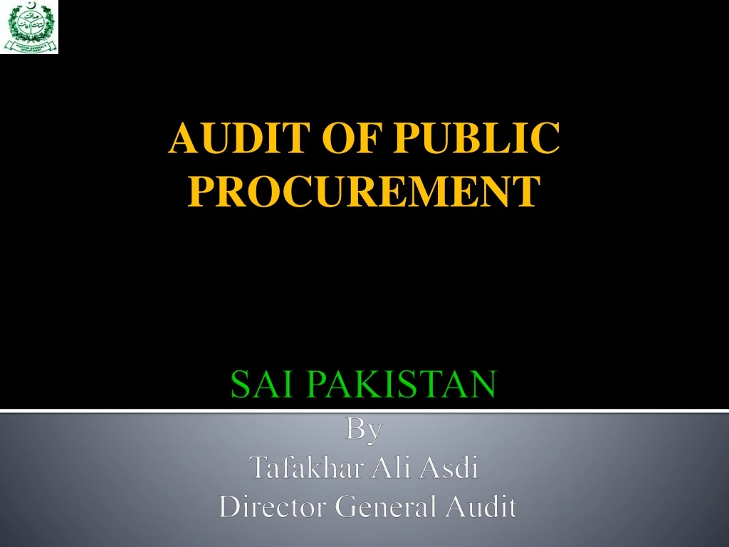 audit of public procurement