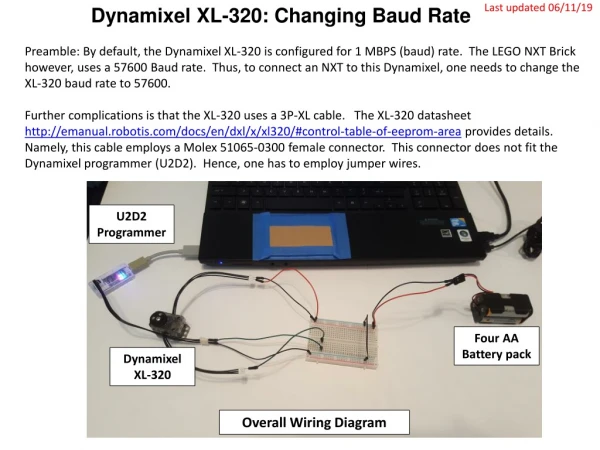 Dynamixel XL-320: Changing Baud Rate