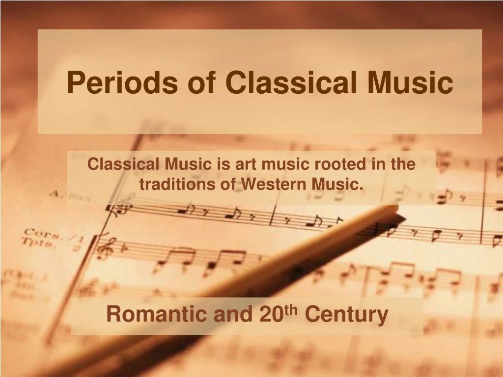 periods of classical music