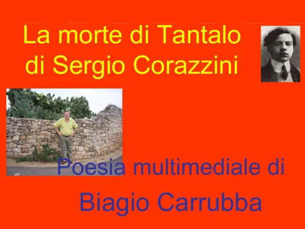 La morte di Tantalo di Sergio Corazzini