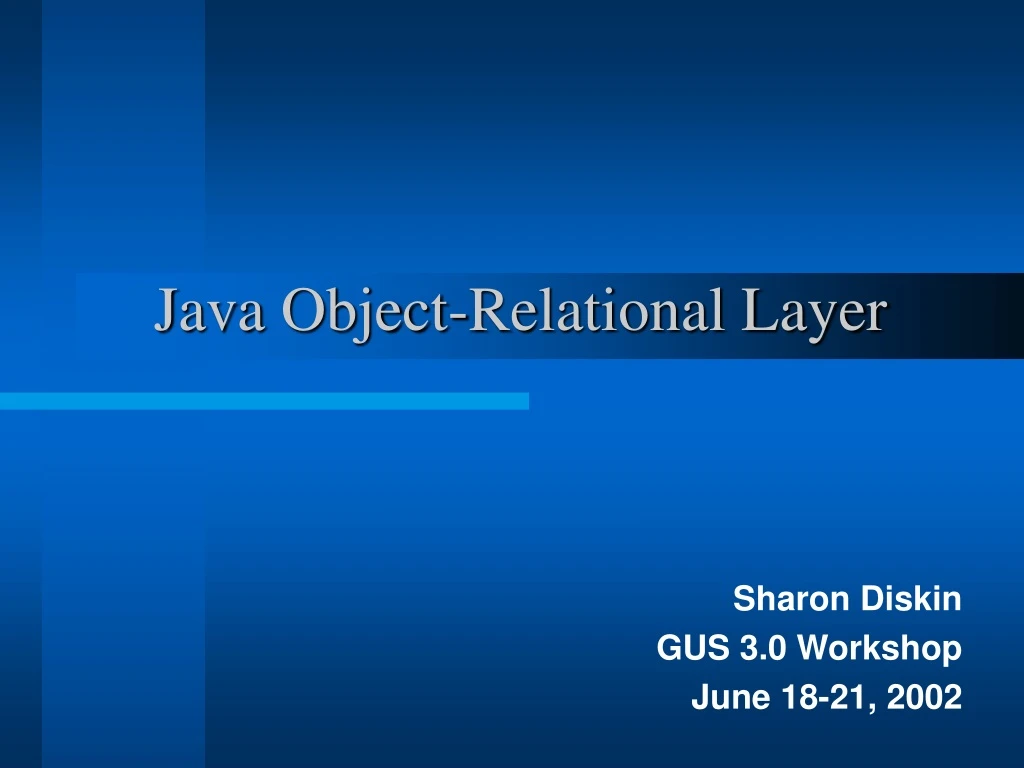 java object relational layer