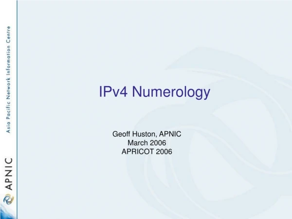 IPv4 Numerology
