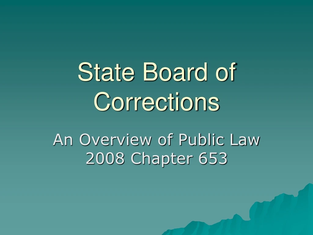 state board of corrections