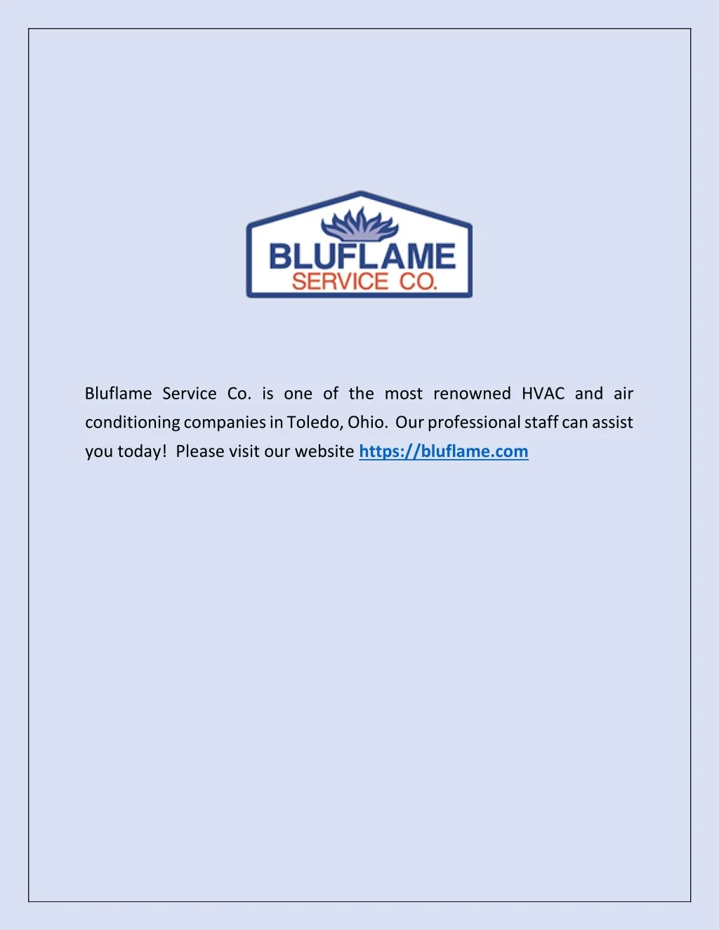 bluflame service co is one of the most renowned