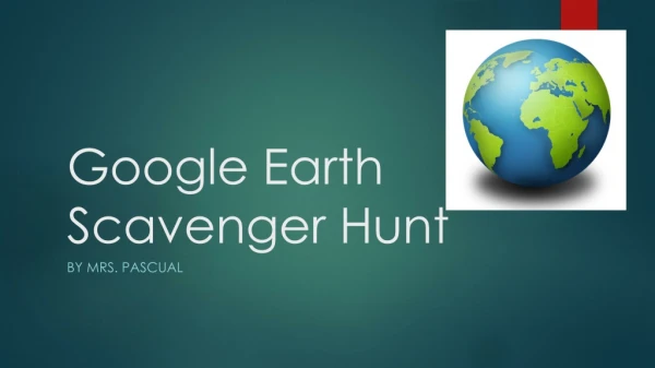 Google Earth Scavenger Hunt