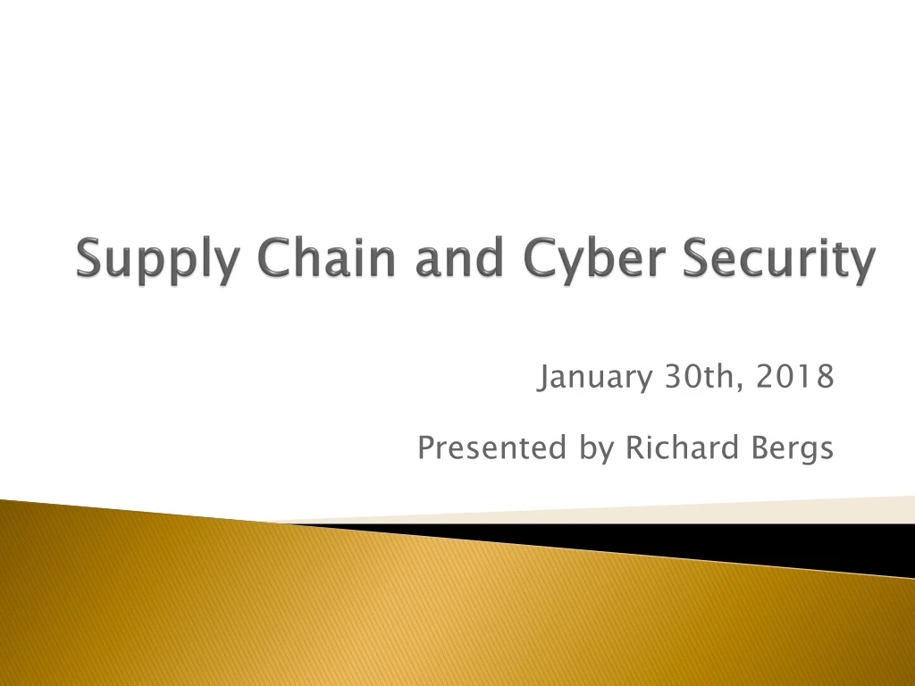 supply chain and cyber security