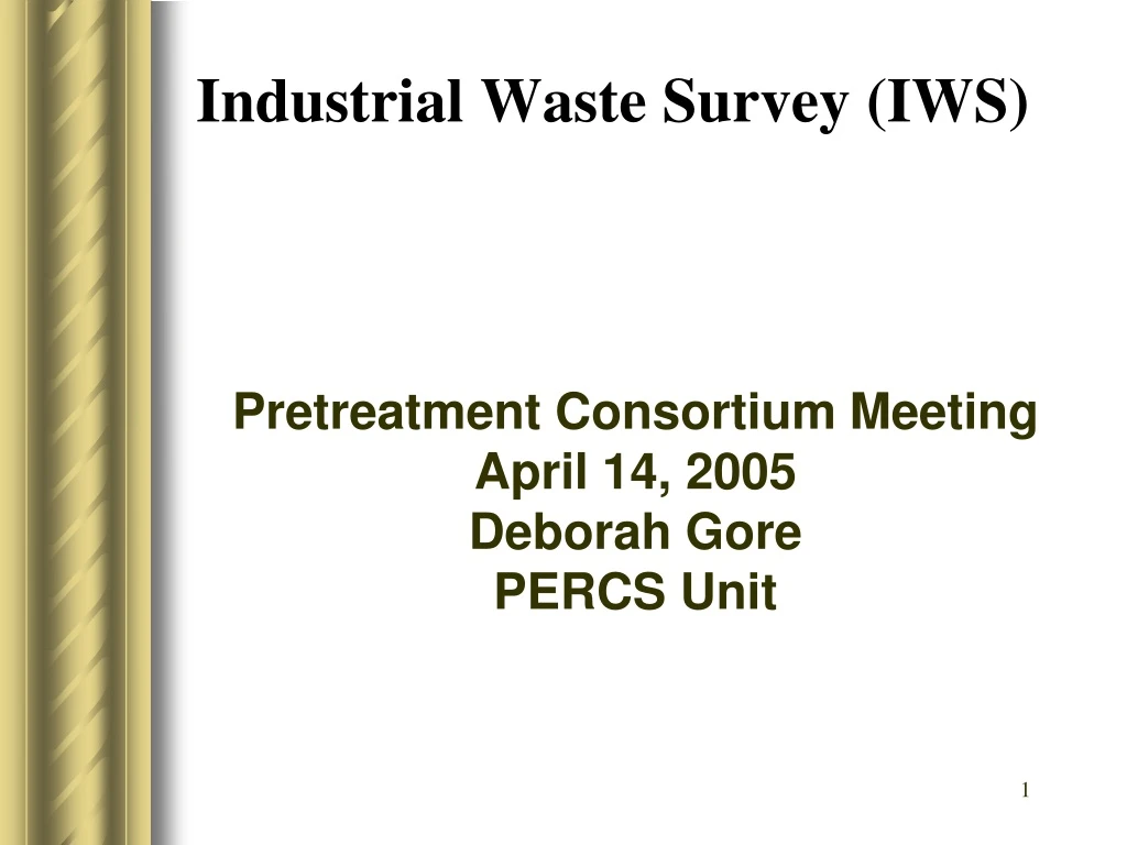 industrial waste survey iws