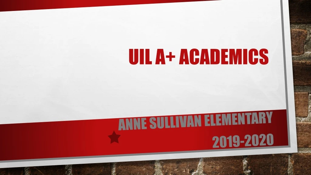 uil a academics