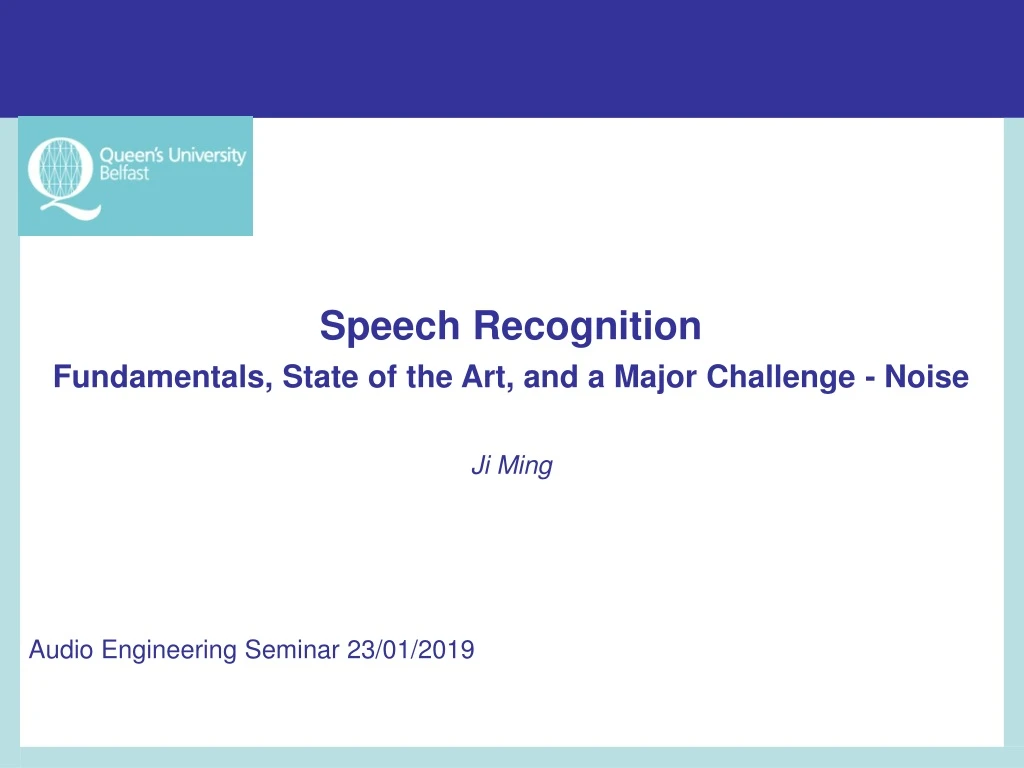 speech recognition fundamentals state