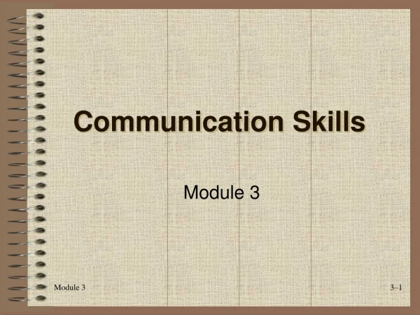 Communication Skills