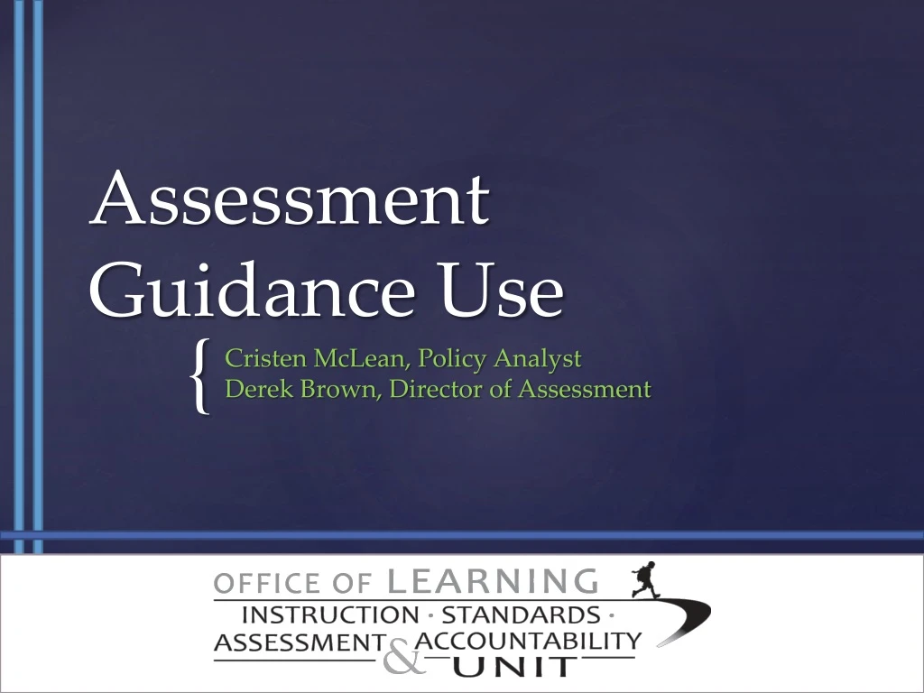 assessment guidance use