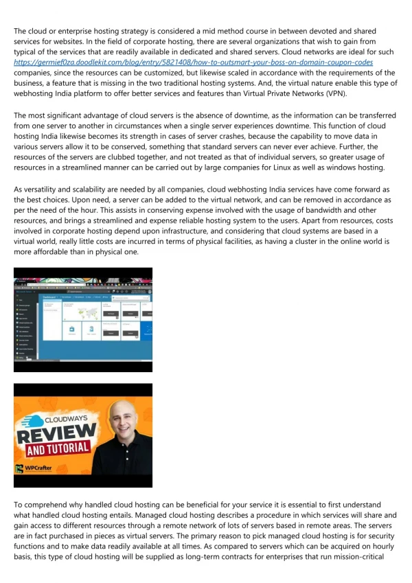 the cloud or enterprise hosting strategy