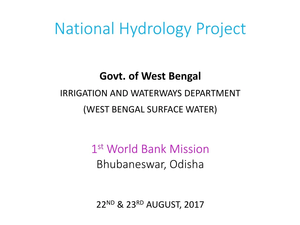 national hydrology project