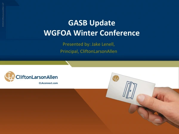 GASB Update WGFOA Winter Conference