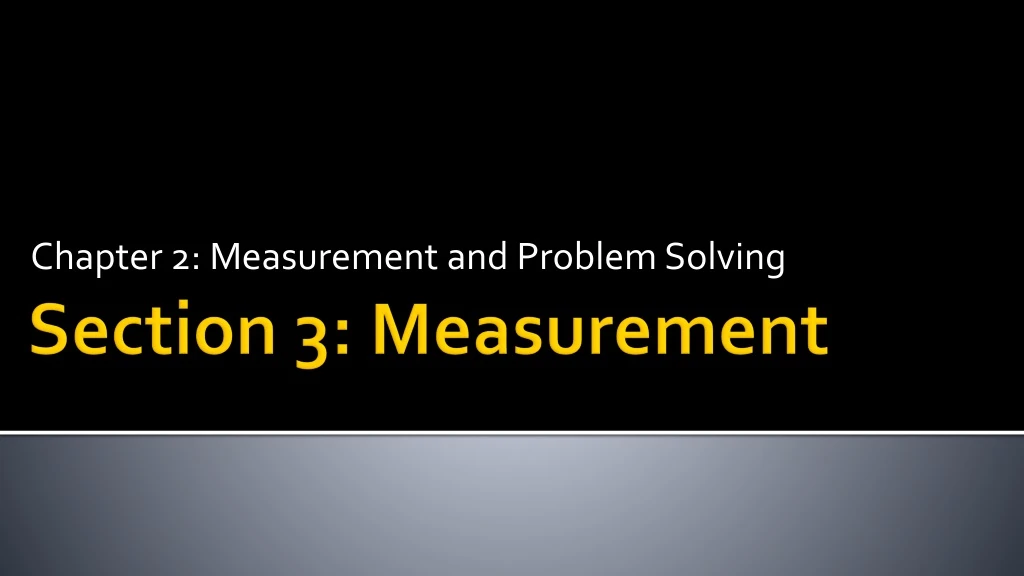 chapter 2 measurement and problem solving