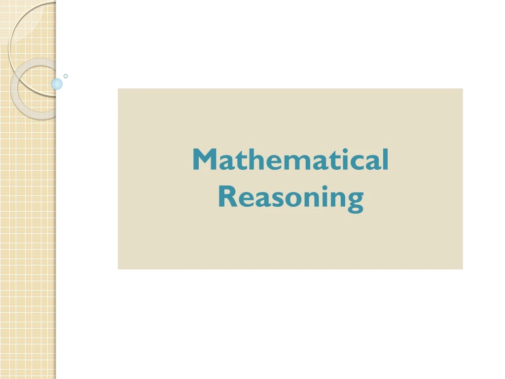 mathematical reasoning