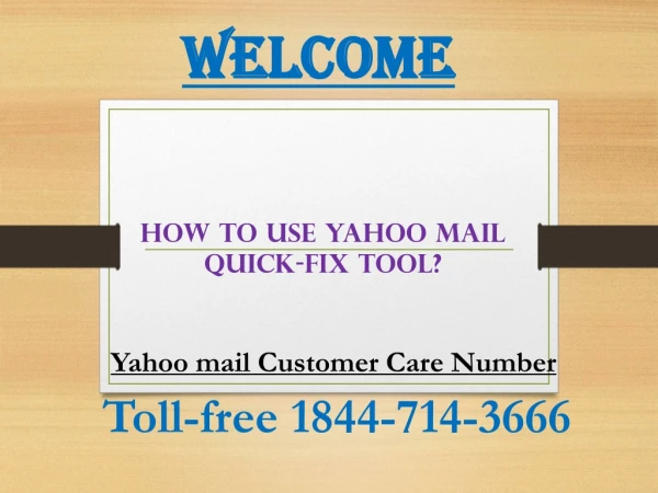 How to use yahoo mail quick fix tool?