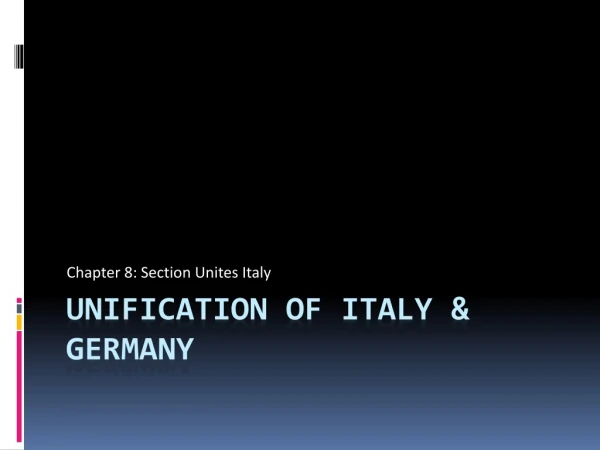 Unification of italy &amp; germany