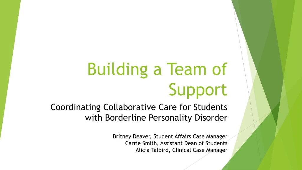 building a team of support