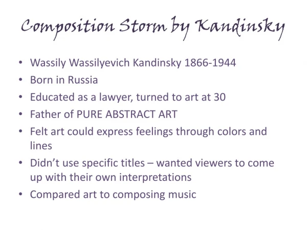 Composition Storm by Kandinsky