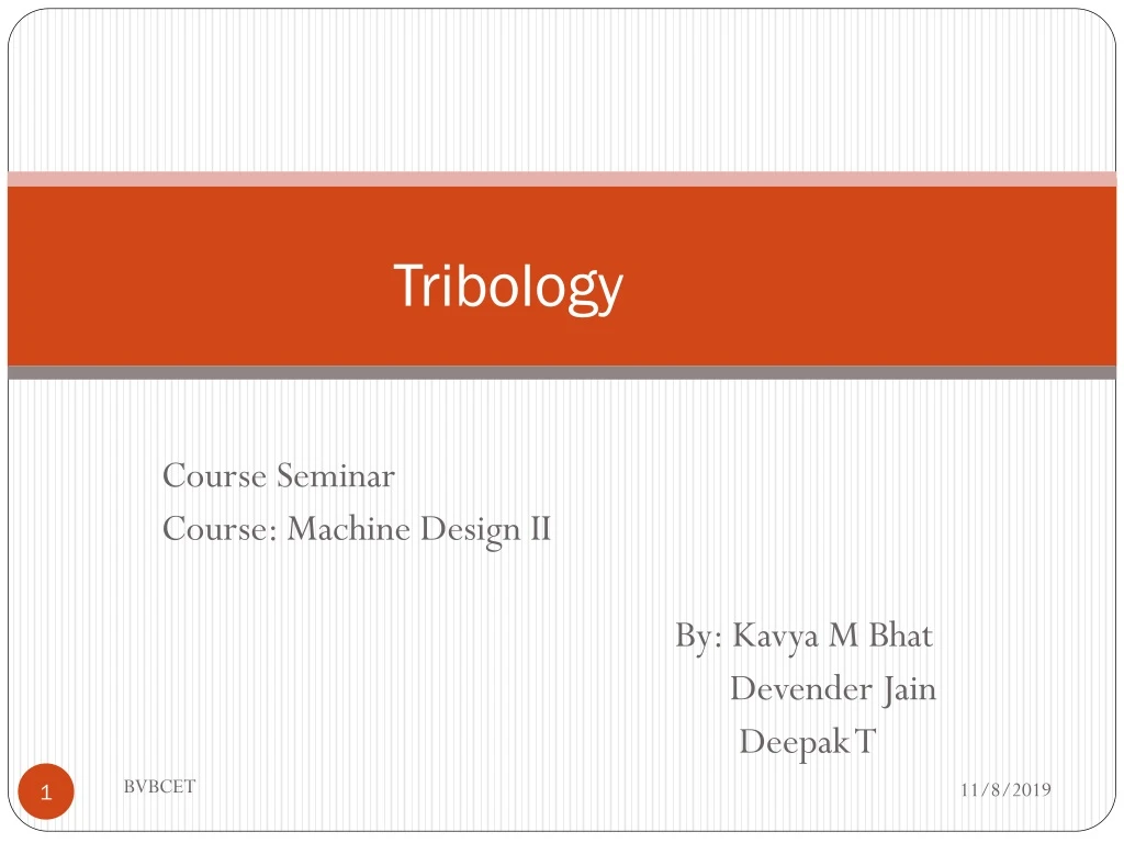 tribology