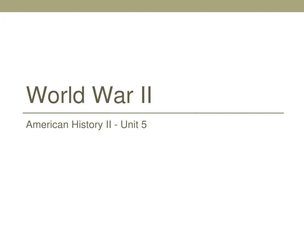 world war ii