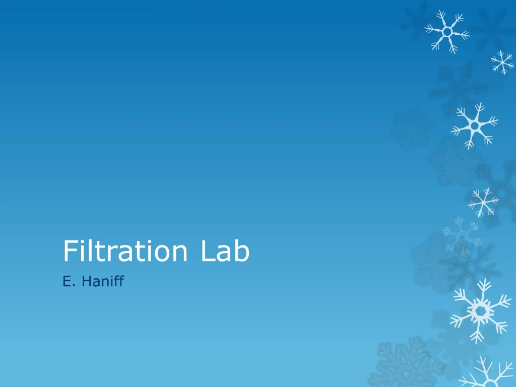 filtration lab