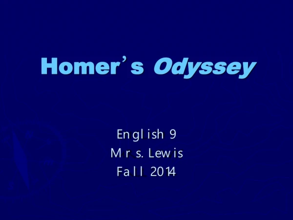 Homer ’ s Odyssey