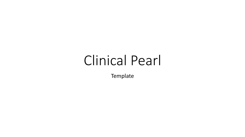 clinical pearl