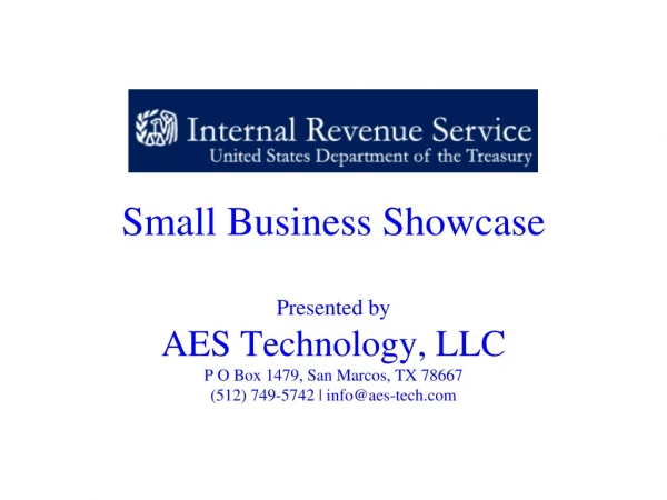 SMALL BUSINESS SHOWCASE AES Technology, LLC