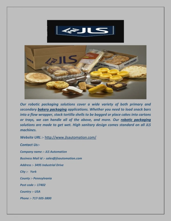 our robotic packaging solutions cover a wide