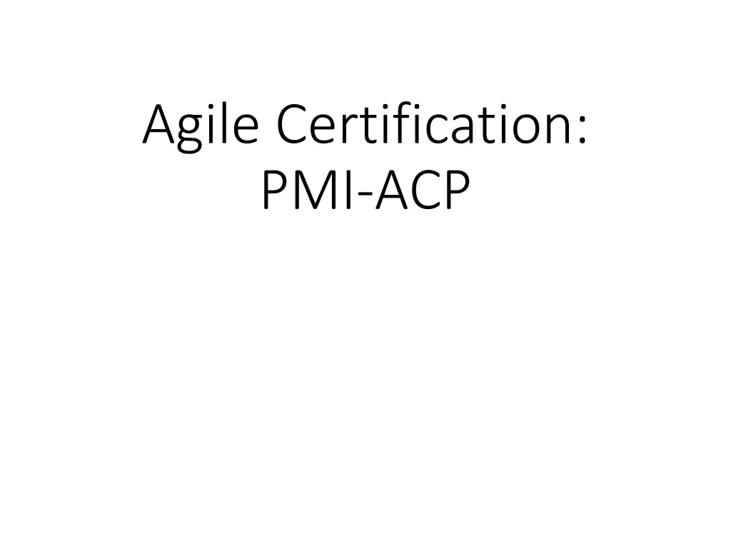 agile certification pmi acp