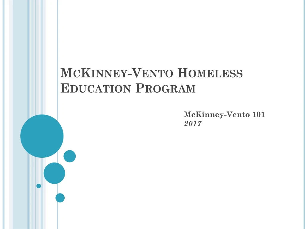 mckinney vento homeless education program