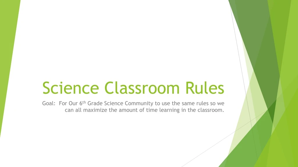 science classroom rules