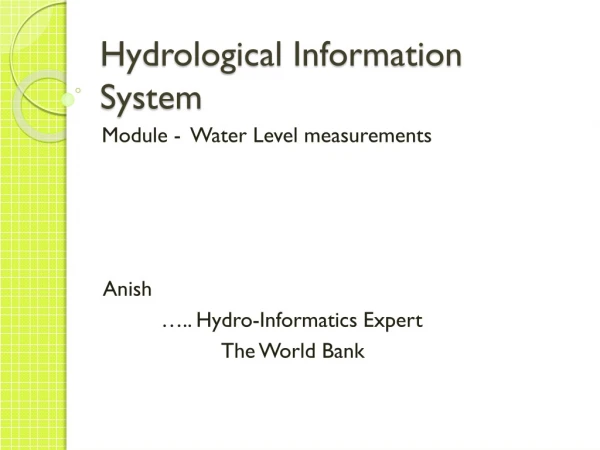 Hydrological Information System