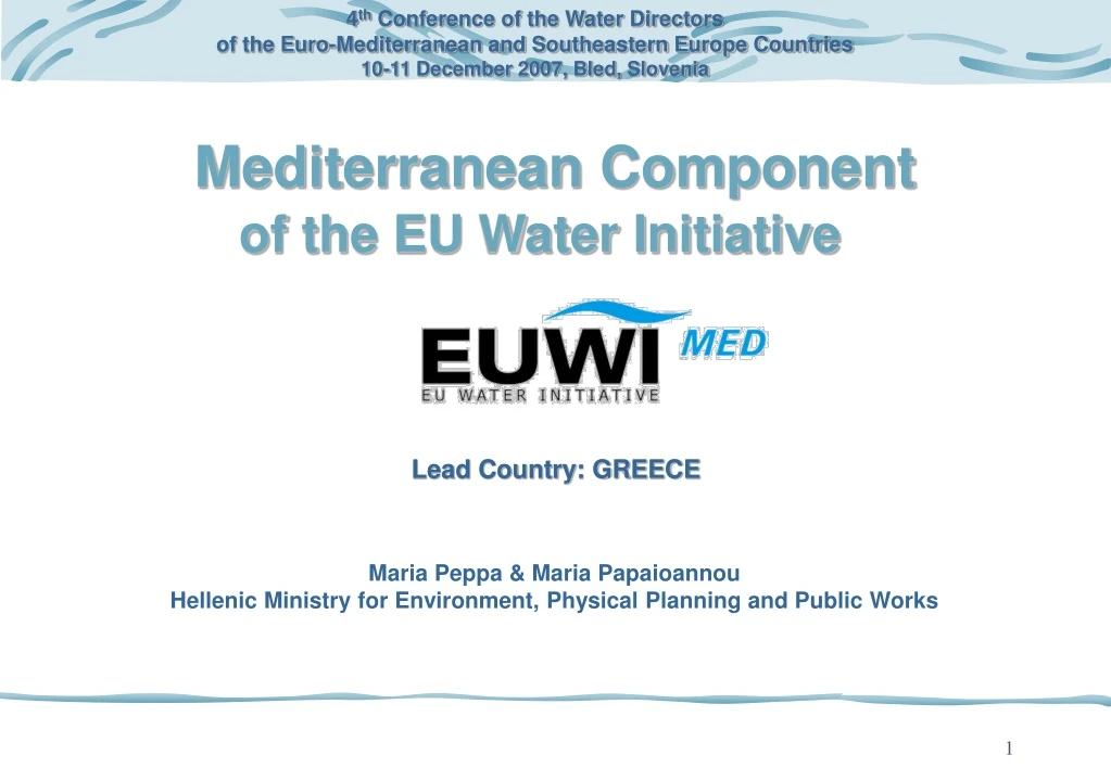 4 th conference of the water directors