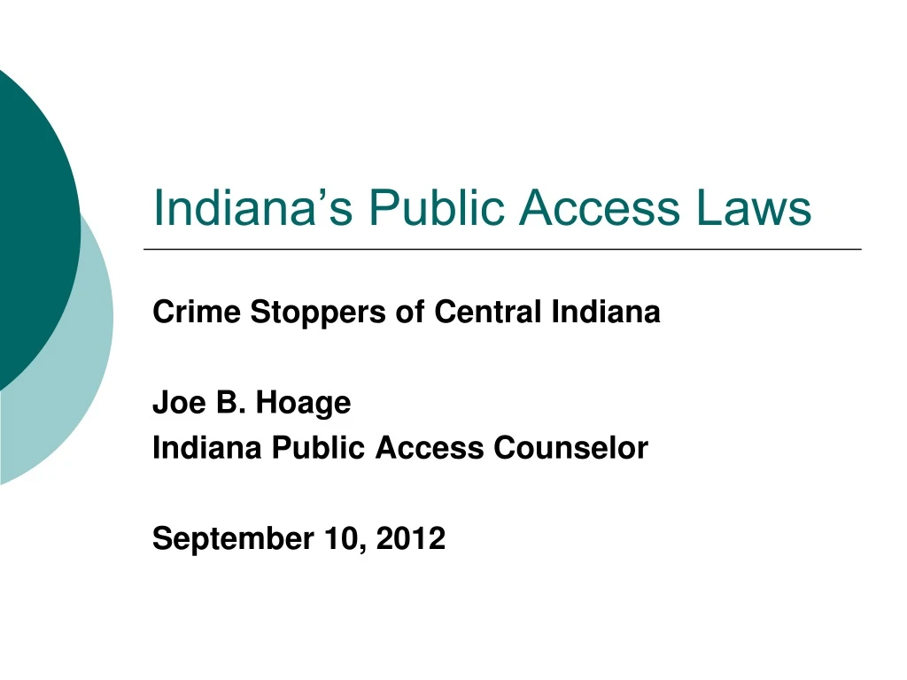 indiana s public access laws