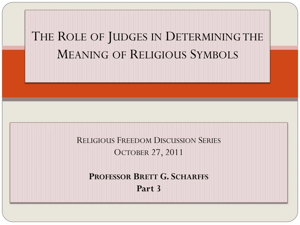 the role of judges in determining the meaning of religious symbols