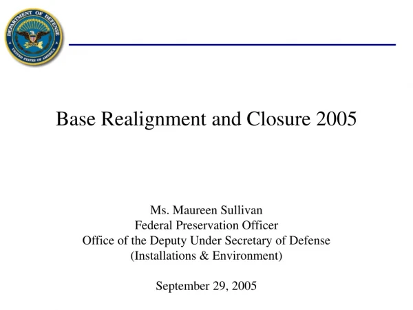 Base Realignment and Closure 2005