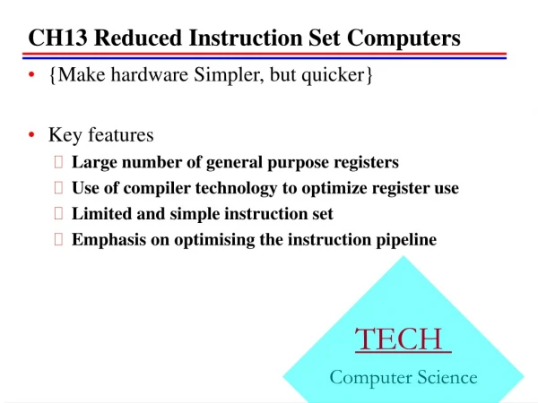 CH13 Reduced Instruction Set Computers