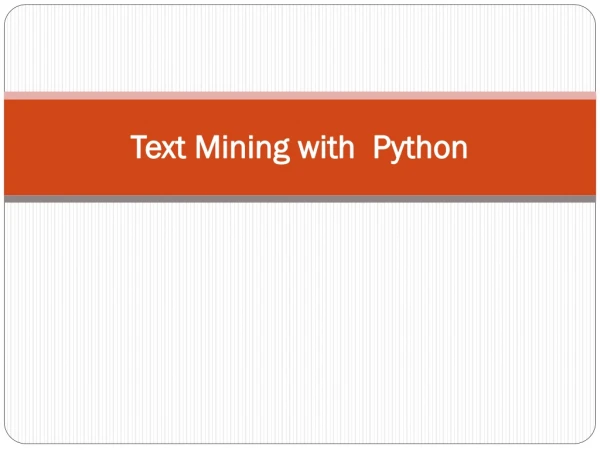Text Mining with Python