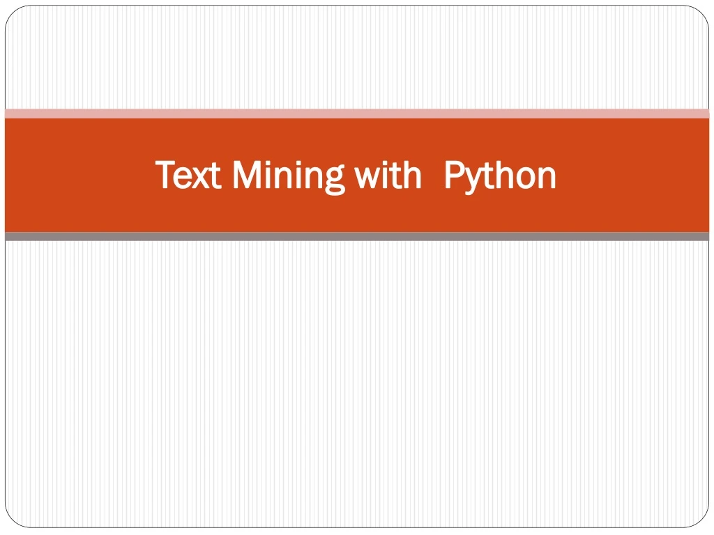 text mining with python