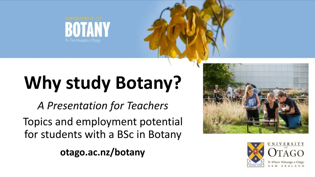 why study botany